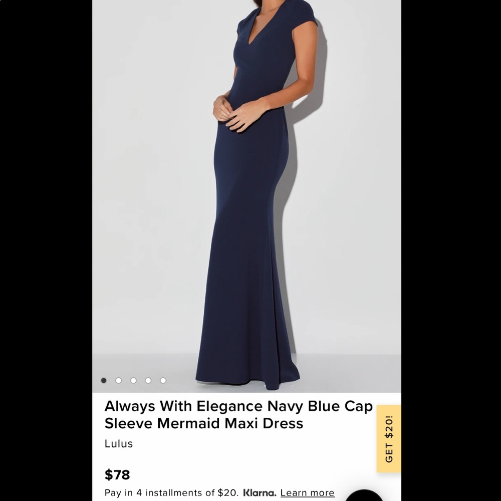 COPY - Lulus- Navy Blue Cap Sleeve Dress